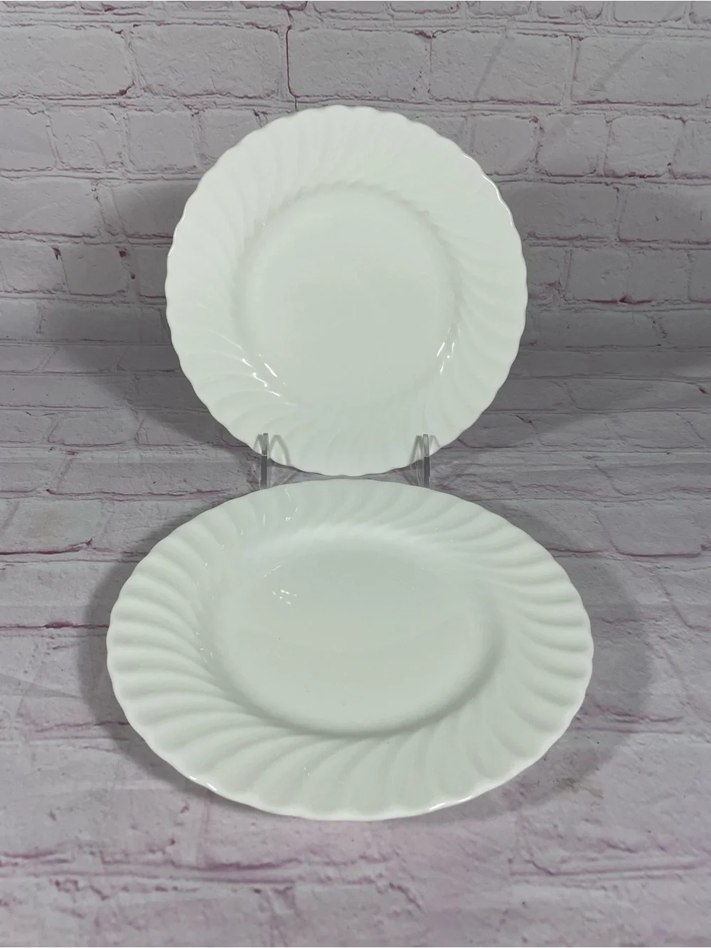Vintage Minton White Fife Bone China Salad Plates 7 7/8” England Discontinued